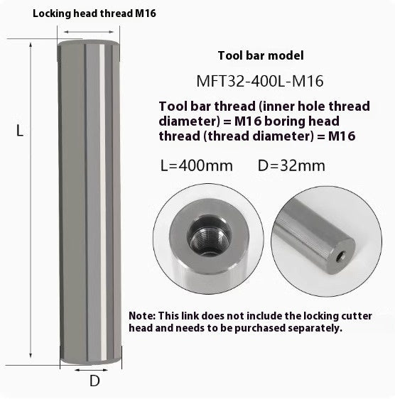 6034 MFT tungsten steel anti-vibration cutter shank lock tooth cutter shank high precision end milling cutter shank monolithic alloy interchangeable carbide head Shandong Denso Pricision Tools Co.,Ltd.